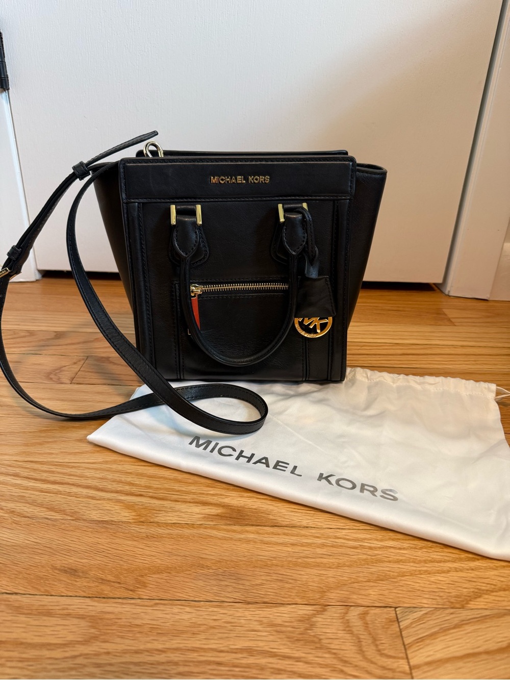 Michael Kors Black Leather Colette Satchel Like New